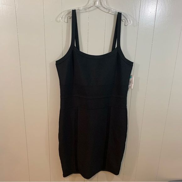 Bold Elements Cut to Curve Black Plus Stretchy Party Bodycon Dress 2XL NEW $84 - Picture 1 of 10